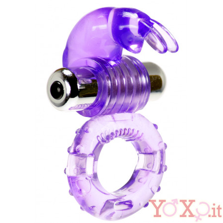 Anello Fallico con Rabbit Vibrante Stimola Clitoride