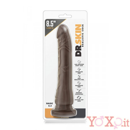 Dr Skin Fallo Realistico Morbido e Flessibile Scuro 20 X 4 cm.