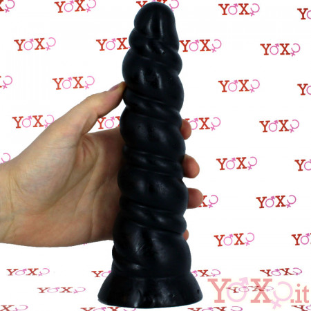 Unicorn Ozzy - Dildo Anale Corno di Unicorno 24 x 6,5 cm. Nero