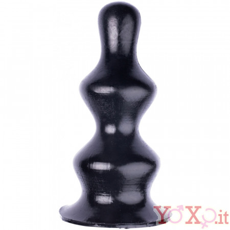 Dopply Lv 3 - Cuneo Anale Gigante Progressivo 24 x 10 cm. Nero