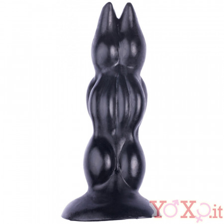 Triple Frog - Dildo Anale a 3 Sezioni 21 x 5,5 cm. Nero