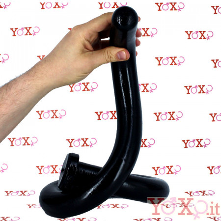Cobra Spitting - Gut Snake Dildo Flessibile 90 x 3,8 cm. Nero