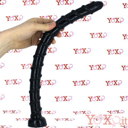 Bongare - Gut Snake Dildo Flessibile 45,5 x 3,2 cm. Nero