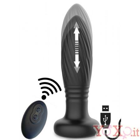 Cuneo Anale Con Spinta con Telecomando Ricaricabile USB Tiany 
