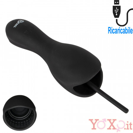 Vibratore per Glande con 3 Dilatatori Uretrali Intercambiabili in Silicone Ricaricabile USB Nero