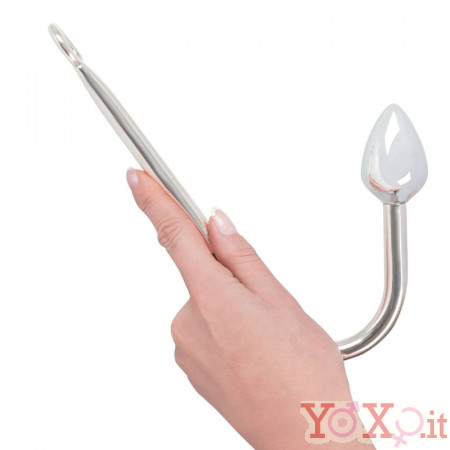 Gancio Anal Hook in alluminio da 24 cm. con plug 5,1 x 3,5 cm.