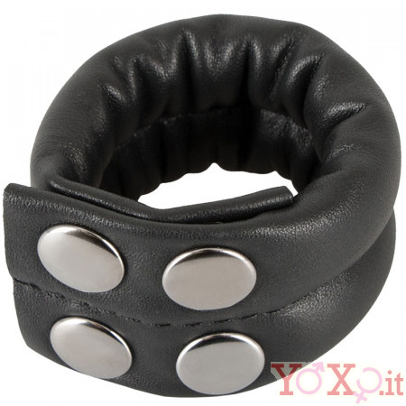 Anello imbottito per pene o testicoli regolabile 4-4,5 cm.