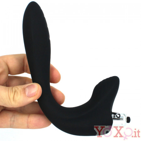 Vibratore Unisex Punto-G e Prostata 15 x 3 cm. in Puro Silicone