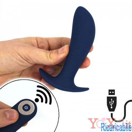 Stimolatore Prostata da Passeggio Vibrante Telecomandato Ricaricabile USB 12 x 3 cm.