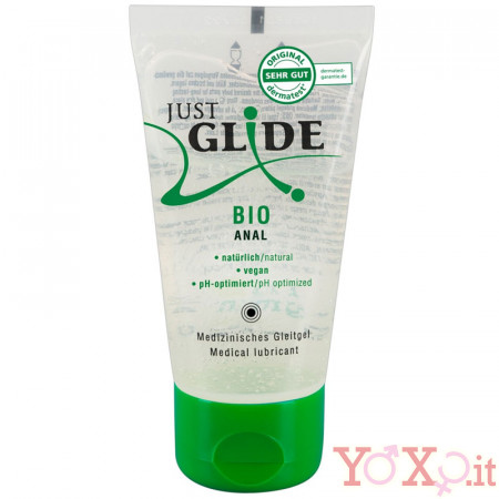 Lubrificante anale VEGANO e 100% BIO a base acquosa Just Glide 50 ml.