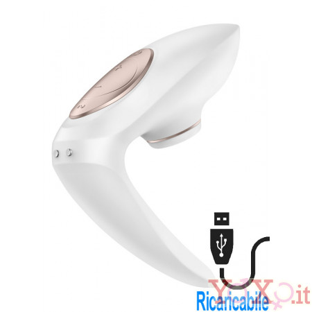 SATISFYER PRO 4 COUPLES Stimolatore per Clitoride e Punto G Aspirante e Vibrante per Coppia
