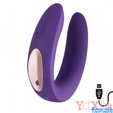 Omaggio Satisfyer Double Plus Vibratore per Coppia in Puro Silicone Ricaricabile USB