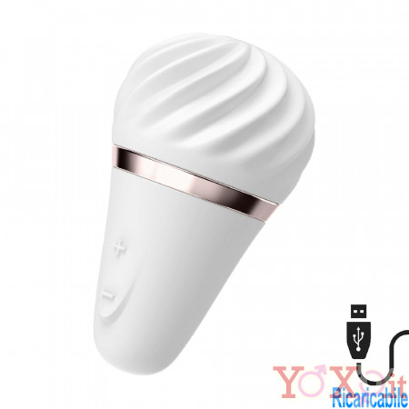 Satisfyer Little Massaggiatore intimo a Forma di Gelato in Silicone