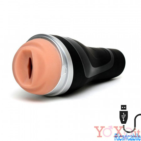 Satisfyer Men Classic Masturbatore Aspirante Ricaricabile con USB Profilo Argento