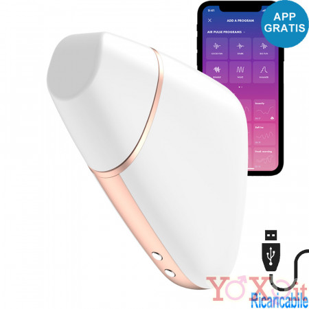 Stimolatore Clitoride con APP a Onde e Vibrazione in Silicone