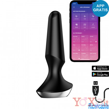 Cuneo Anale Vibrante controllato da APP in Silicone 13,5 x 3,3 cm.