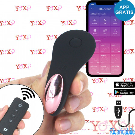 Satisfyer Little Secret Vibratore Indossabile con Telecomando e APP 8,5 x 4 cm. in Silicone Nero Ricaricabile USB