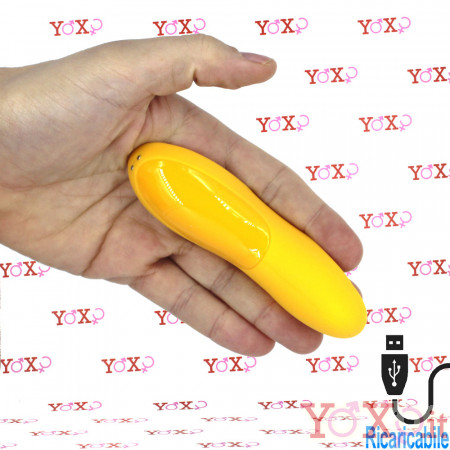 Satisfyer Teaser Vibratore da Dito in Silicone Giallo Ricaricabile USB