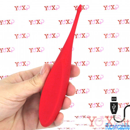Satisfyer Twirling Fun Stimolatore Ultra Potente per Clitoride in Silicone Rosso Ricaricabile USB