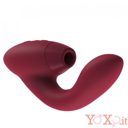 Womanizer Stimolatore clitoride senza contatto Duo bordeaux con vibratore punto G