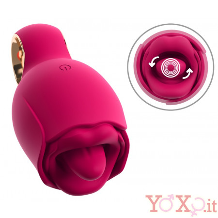 Lecca Clitoride Oral Fun con Lingua Vibrante e Rotante Ricaricabile USB