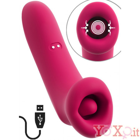 Bocca Succhia Clitoride con  Lingua Vibrante Ricaricabile USB