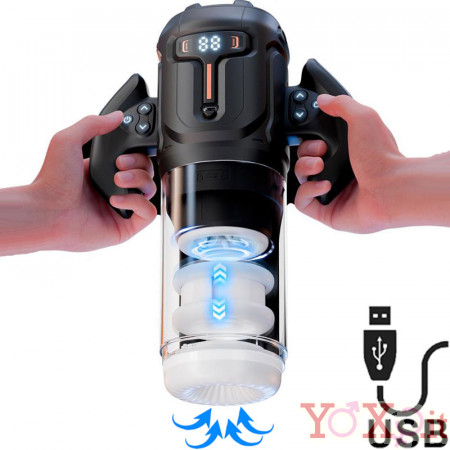 Masturbatore Automatico Zyon Advance con Spinta e Rotazione Ricaricabile USB