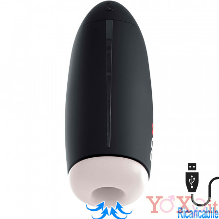Masturbatore Effetto P0MPIN0 Ricaricabile USB Nero