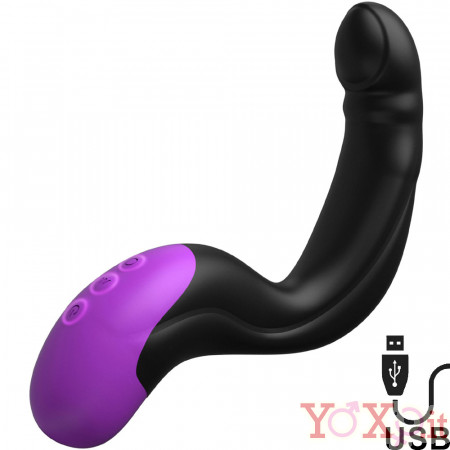 Hyper Pulse - Vibratore Prostata in Silicone 15 x 3,5 cm. Nero Ricaricabile