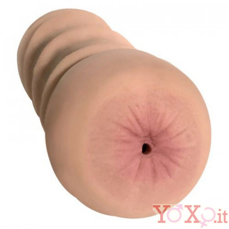 Masturbatore doppio Megan e Lindsey a forma di vagina e ano vibrante in TPE color carne
