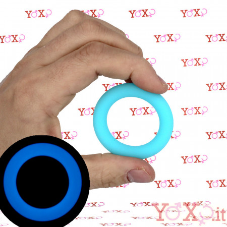 CockRing Fluorescente - Brilla al Buio - in Puro Silicone Diametro 5 cm