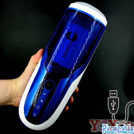 Masturbatore Vibrante con Rotazione ed Effetto Automatico Su e Giù Ricaricabile USB