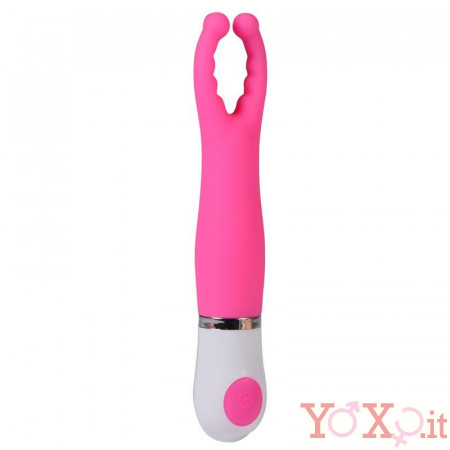 Stimolatore vibrante impermeabile Scorpion di Shequ in silicone rosa 15 x 2,5 cm.