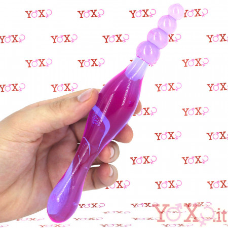 Dildo Doppio Flessibile In Jelly Lavender Line