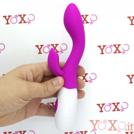 OMAGGIO Vibratore Rabbitin silicone  30 vibrazioni 20 x 3,4 cm.