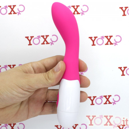 Vibratore impermeabile Punto G multifunzione in silicone rosa 18,2 x 3,1 cm.