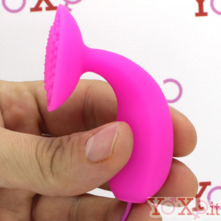 Vibratore con setole stimola clitoride in silicone inodore 7,6 x 3,8 cm.