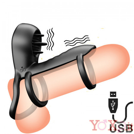 Anello Fallico Vibrante con Lecca Clitoride USB Ricaricabile