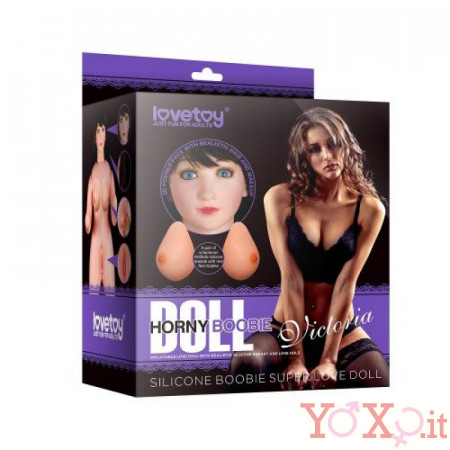 VICTORIA - Bambola Gonfiabile 152 cm. con Seni in Silicone, Vagina e Ano Penetrabili Mora