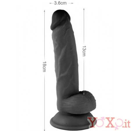Dildo Realistico Nero 18 x 3,6 cm. Owen