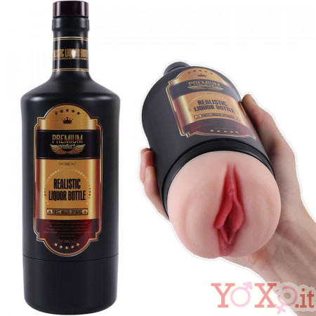 Masturbatore a forma di vagina Nascosto in bottiglia color carne 