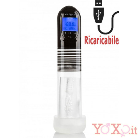 Pompa Sviluppa Pene Automatica Ricaricabile USB con Display LED 20 x 6,2 cm.