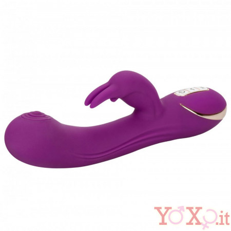 Vibratore Rabbit in Silicone Viola con Pulsazione e Bunny 25 x 4,5 cm.