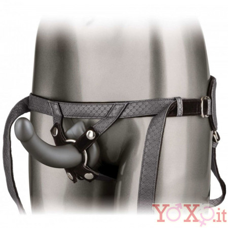 Strap On per donna in silicone con base stimolante e cintura regolabile 17,25 x 3,75 cm.