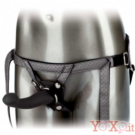 Strap On vibrante per donna in silicone con cintura regolabile 16,5 x 3,75 cm.