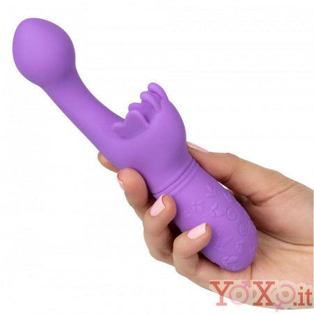 Vibratore rabbit Butterfly Kiss in silicone lilla ricaricabile USB 19 x 3,25 cm.
