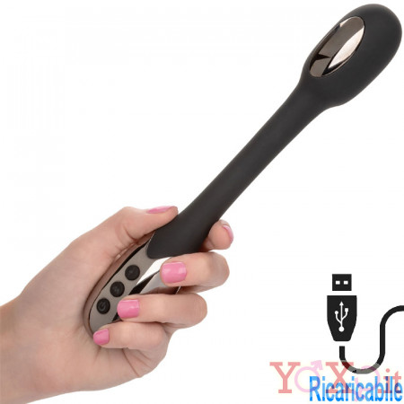 Elettrostimolatore Vibrante Flessibile 16,5 x 3,75 cm. Ricaricabile con USB Grigio