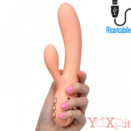 Monterey Magic - Vibratore Rabbit in Silicone 20,5 x 3,5 cm. Ricaricabile con USB Pesca