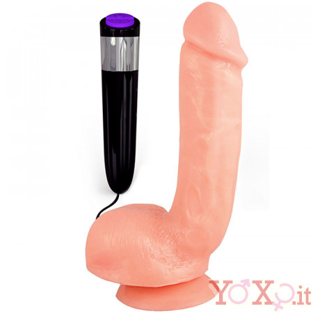 X5 Vibratore Realistico Color Carne con Ventosa 22 X 4,5 cm.
