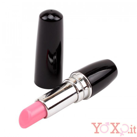 Stimolatore clitoride a forma di rossetto nero 9 x 3 cm.